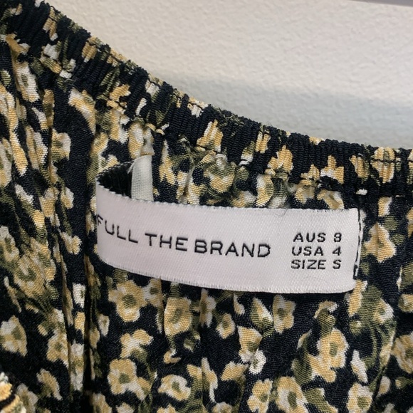 Faithfull The Brand Floral Cropped Blouse Size 4/Small - Picture 3 of 6